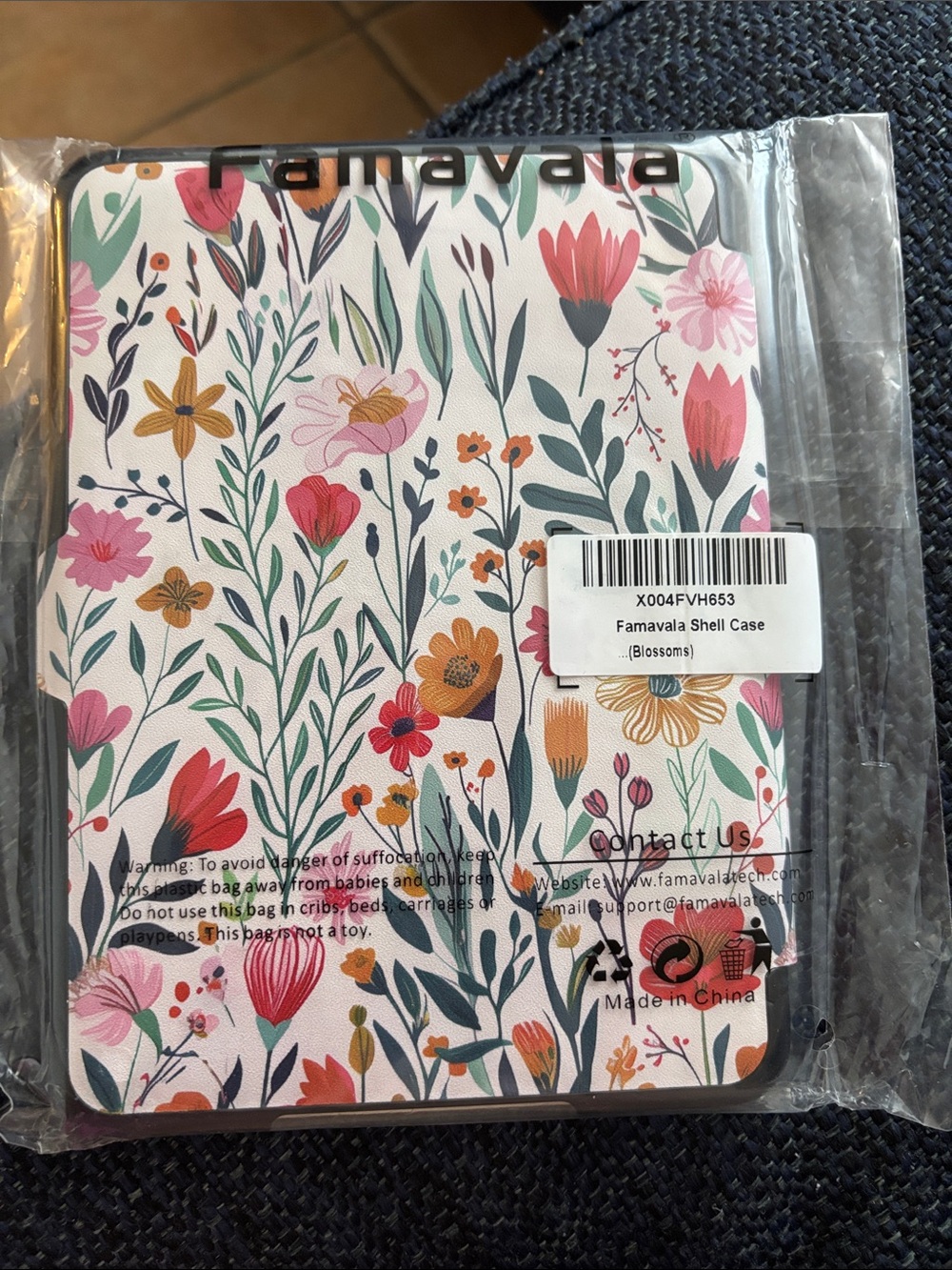 FAMAVALA Floral Shell Case - Pink, Green, Orange